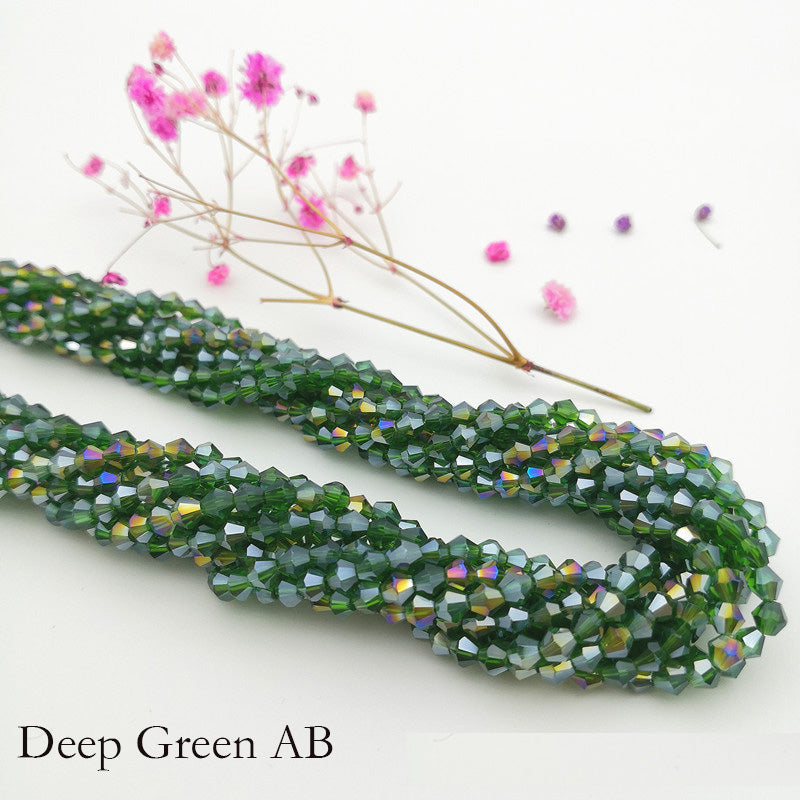10 Strands 2/3/4mm Bicone Crystal Beads