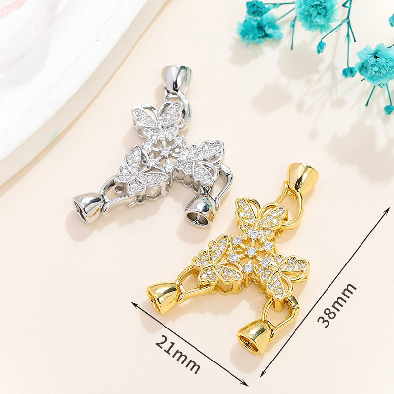 Rhinestone Paved Interlocking Connectors
Clasp Set