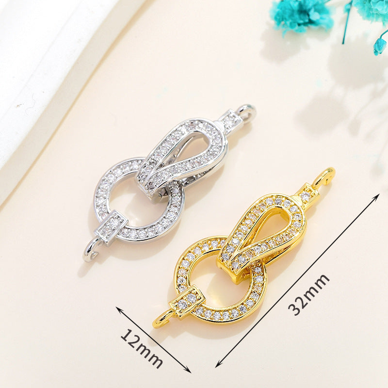 Rhinestone Paved Interlocking Connectors
Clasp Set