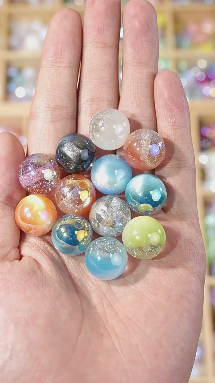 Round Beads - Galaxy Splatter Series