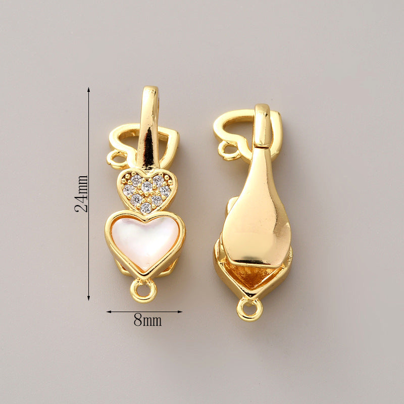 Heart Shell Clasp Set