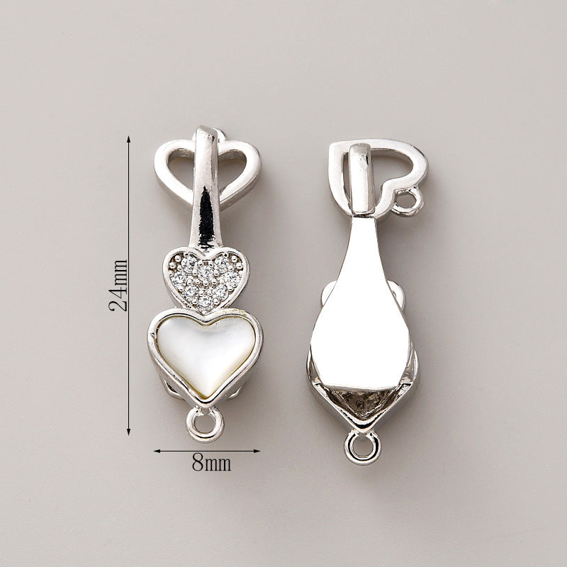 Heart Shell Clasp Set