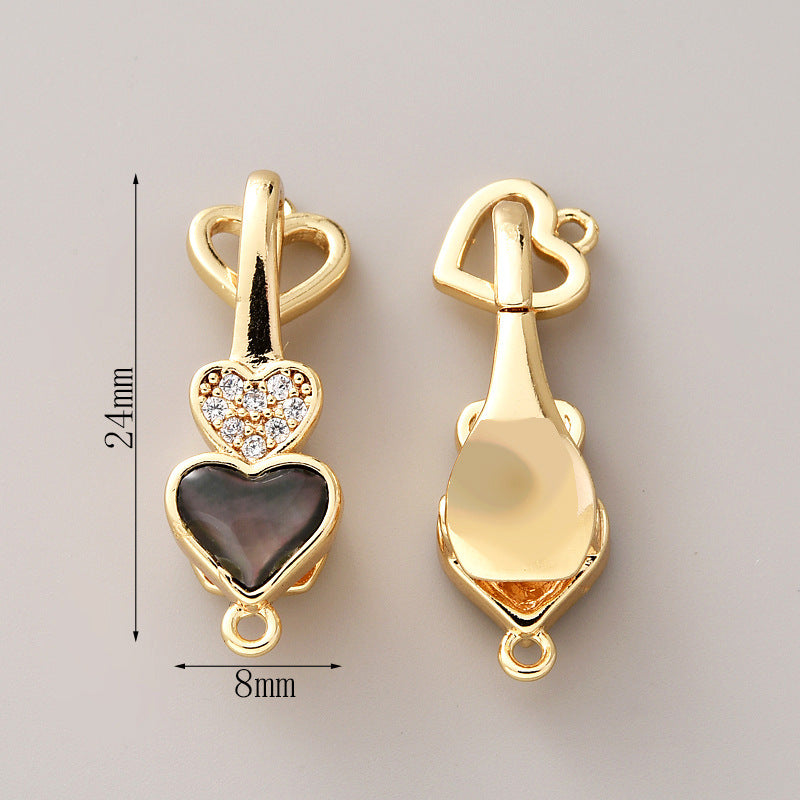 Heart Shell Clasp Set