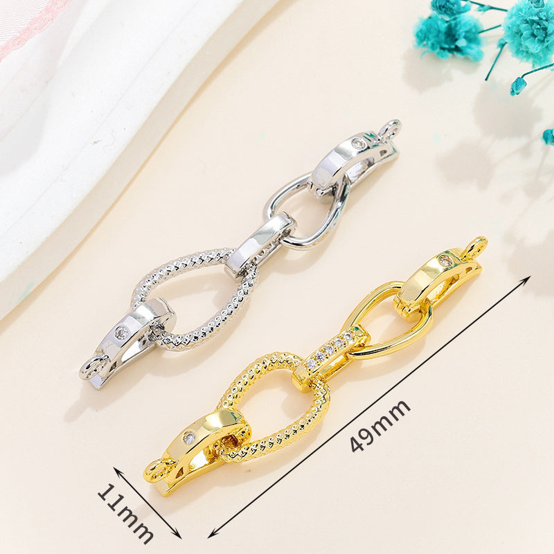 Rhinestone Paved Interlocking Connectors
Clasp Set