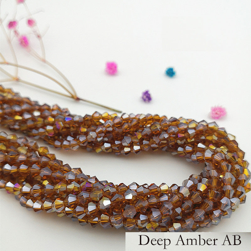 10 Strands 5/6/8mm Bicone Crystal Beads