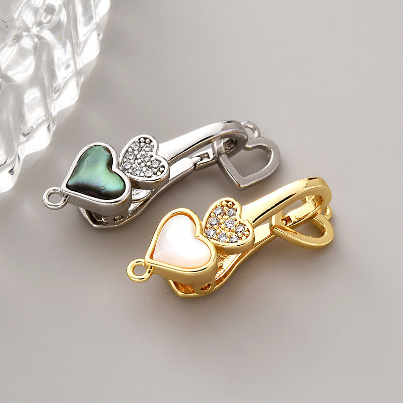 Heart Shell Clasp Set
