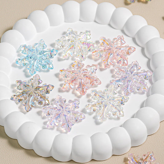 Transparent Snowflake Beads