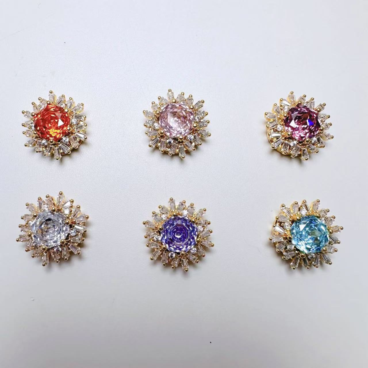 Rose Cut CZ Spacer Bead
