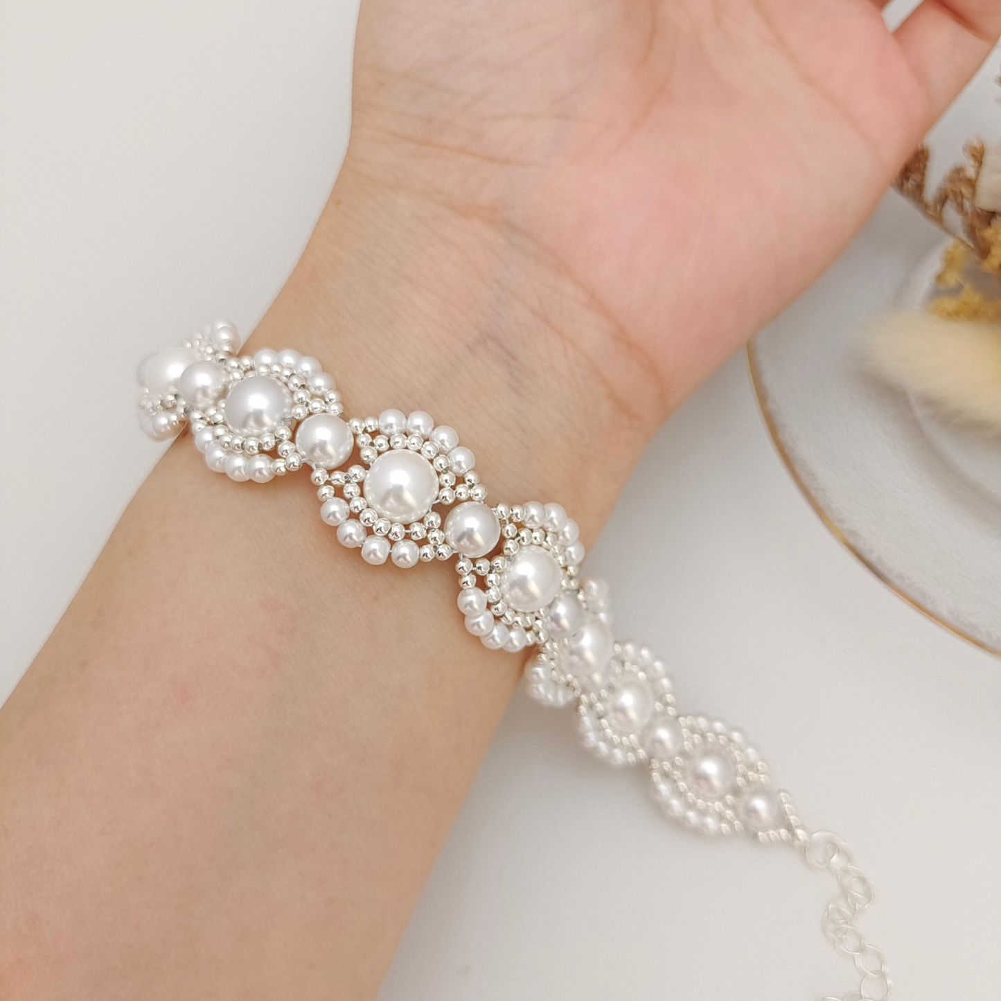 No.49 DIY Bracelet Kit – Infinite Dream Layered Pearl Bead Bracelet with Tutorial