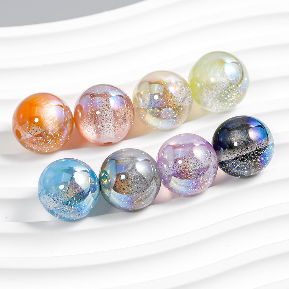 Round Beads - Galaxy Splatter Series