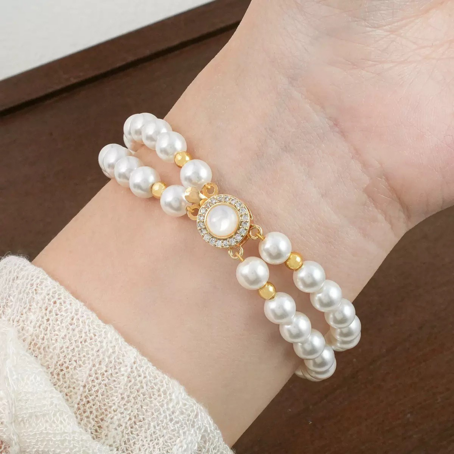 【B06】White Jade Insert Clasp – Double Hole, 18K Gold/Silver Plated, Round/Oval/Square – DIY Jewelry Connector