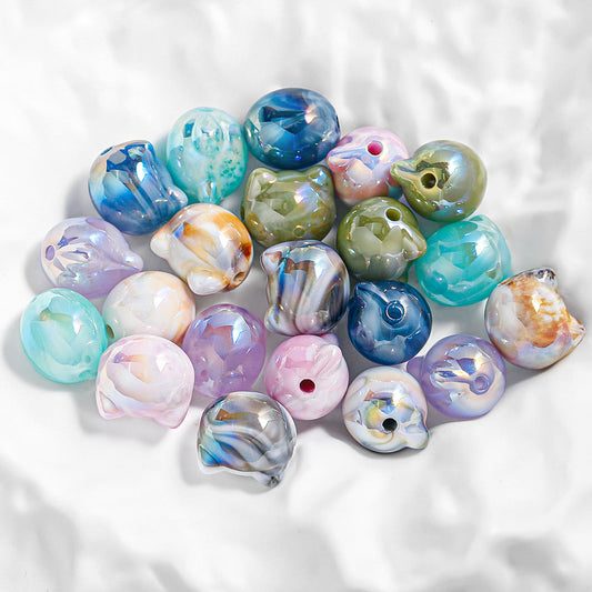 Cat Head Beads - Mabe Mist Fantasia Series
