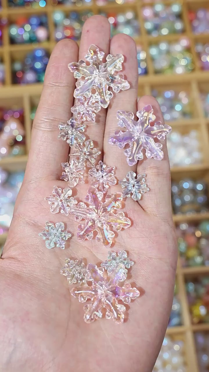 Transparent Snowflake Beads