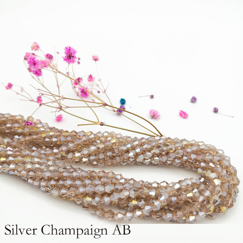 10 Strands 5/6/8mm Bicone Crystal Beads