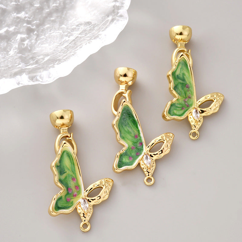 Enamel Butterfly Clasp Set