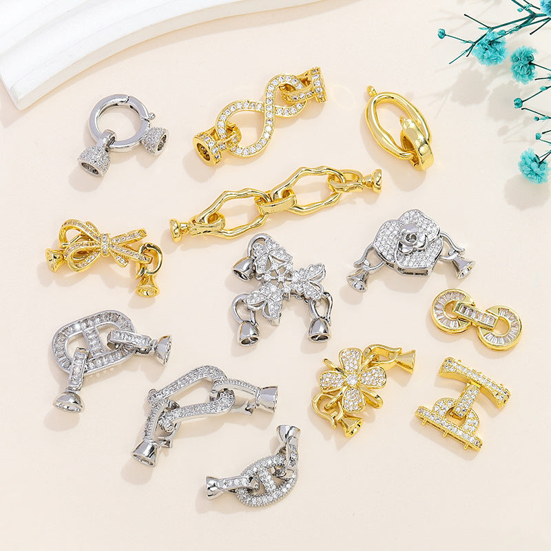 Rhinestone Paved Interlocking Connectors
Clasp Set