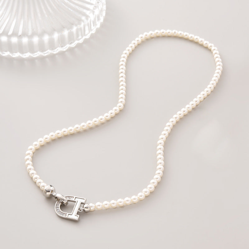 D-shape Paved CZs Clasp Set