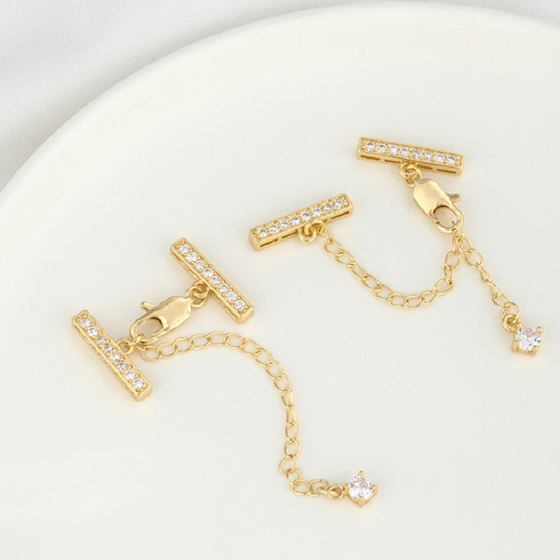 Paved Rhinestone Closure with 4 Rows