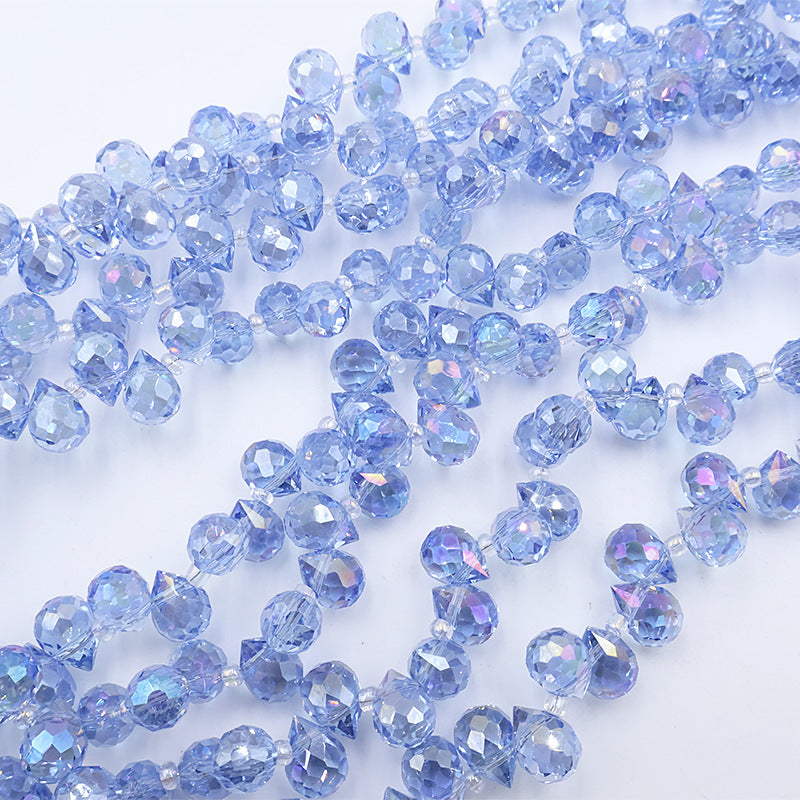 Premium 8MM Teardrop Faceted Beads - Blue Family