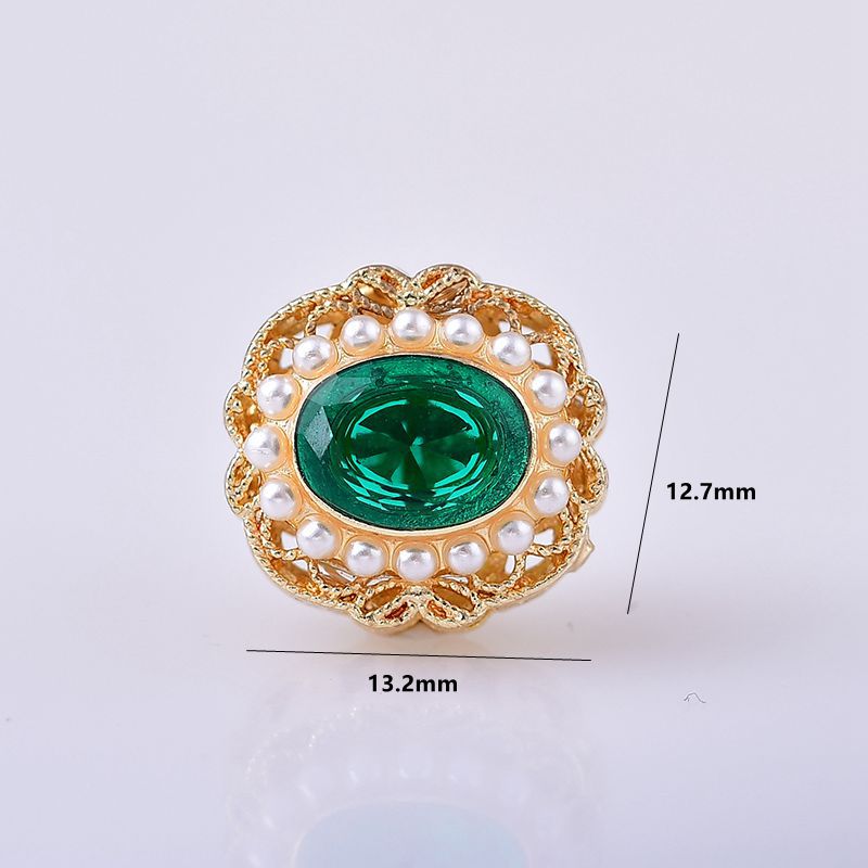 Round CZ Spacer with Pearl