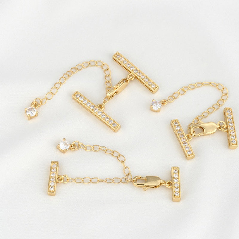 Paved Rhinestone Closure with 4 Rows