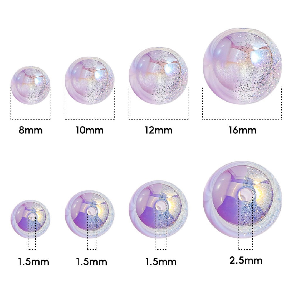 Round Beads - Galaxy Splatter Series