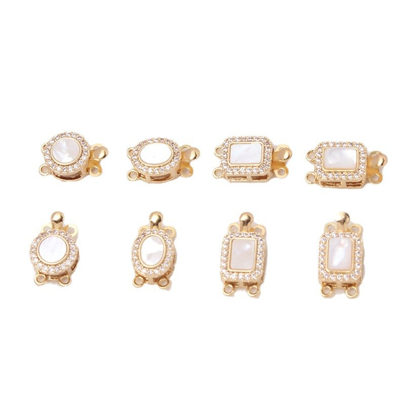 Double-Row Gold-Plated Shell Clasp