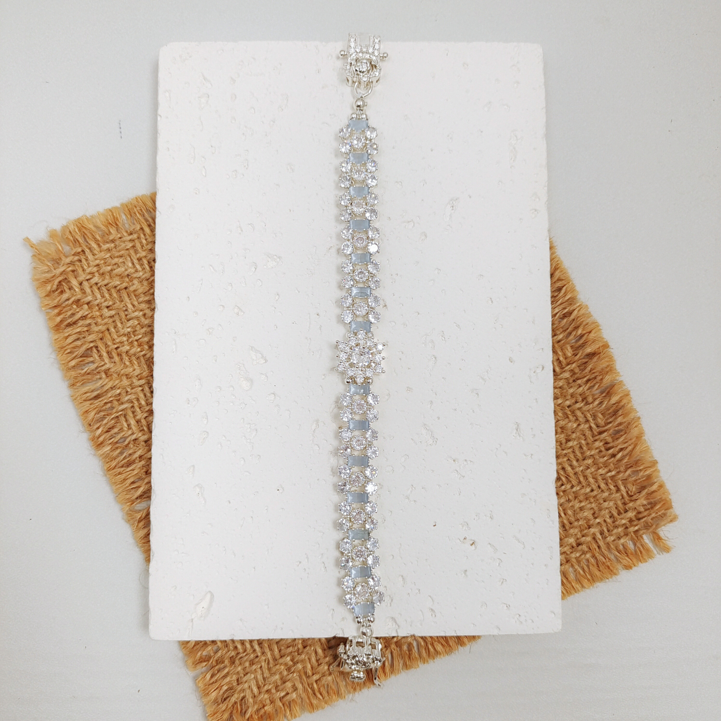 No.49 Handmade Bracelet – Starry Wishes with Snowflake Zircon & Crystal Beads