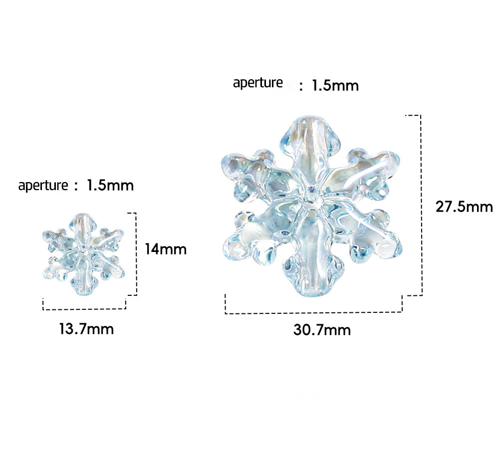 Transparent Snowflake Beads