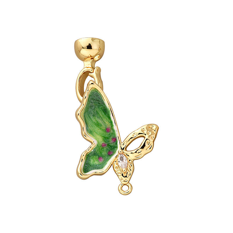 Enamel Butterfly Clasp Set