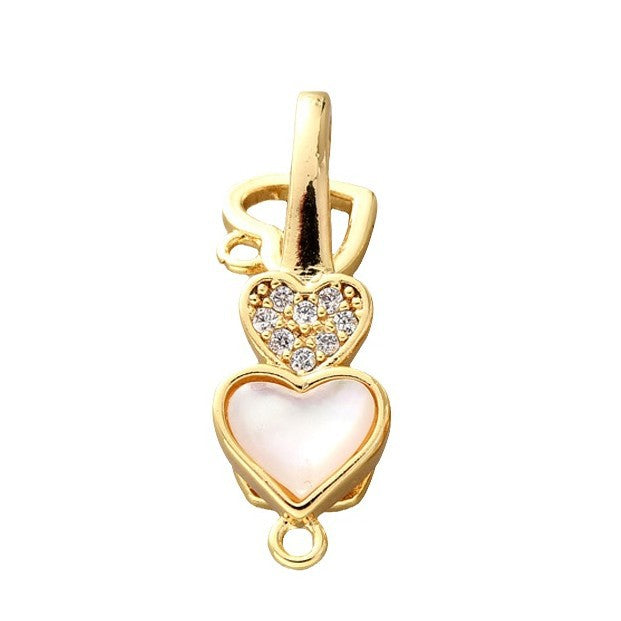 Heart Shell Clasp Set