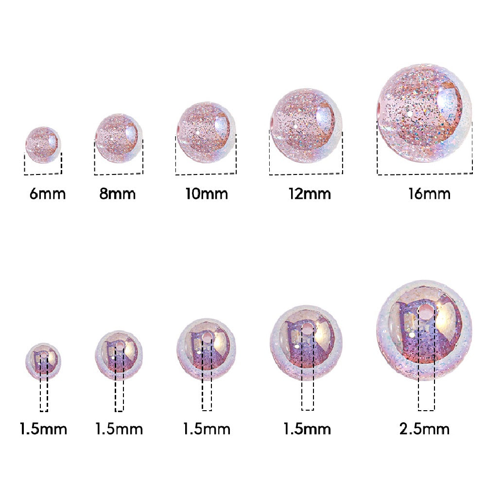 Round Beads - Holographic Laser Series