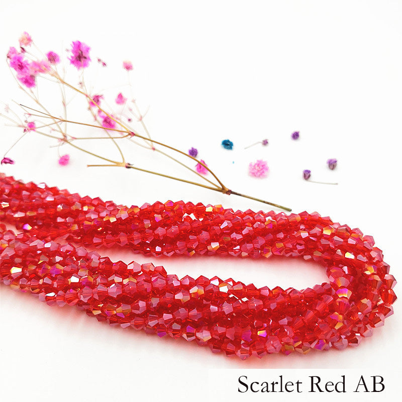 10 Strands 2/3/4mm Bicone Crystal Beads