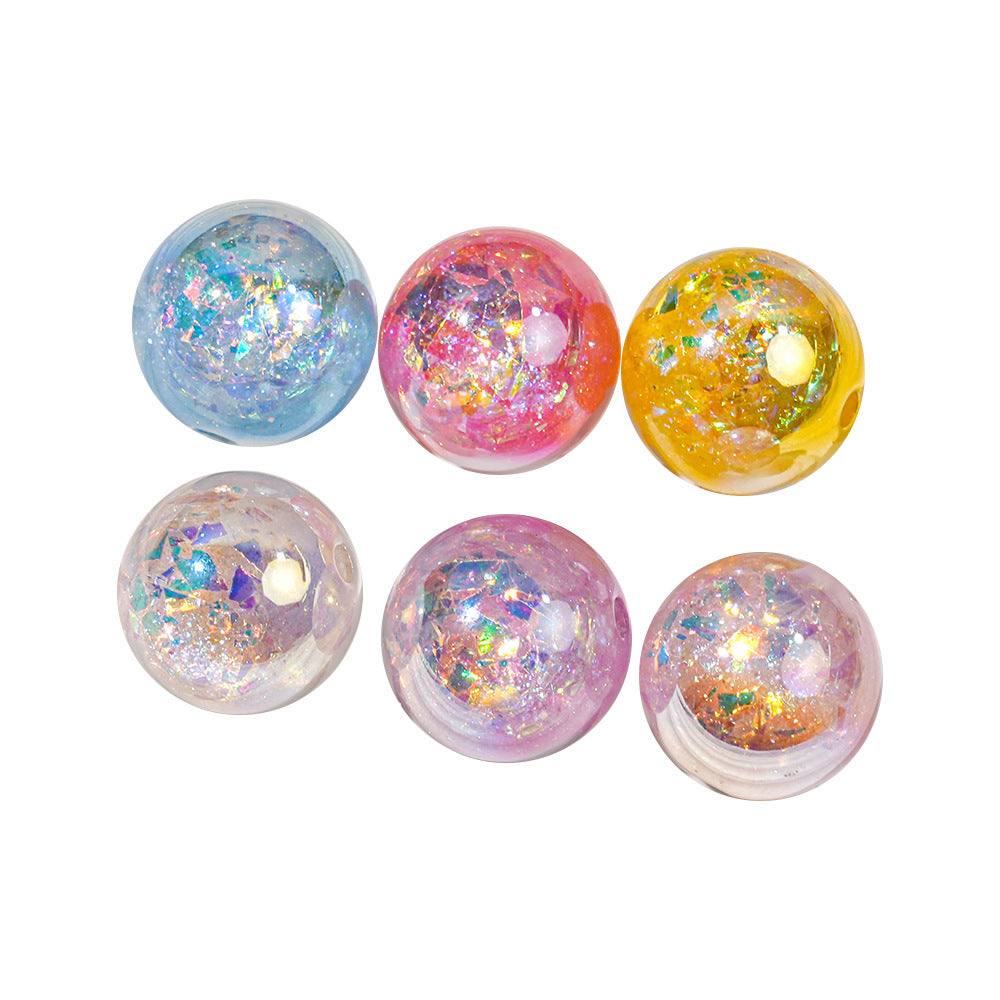 Round Beads - Opal Rainbow Fire Series