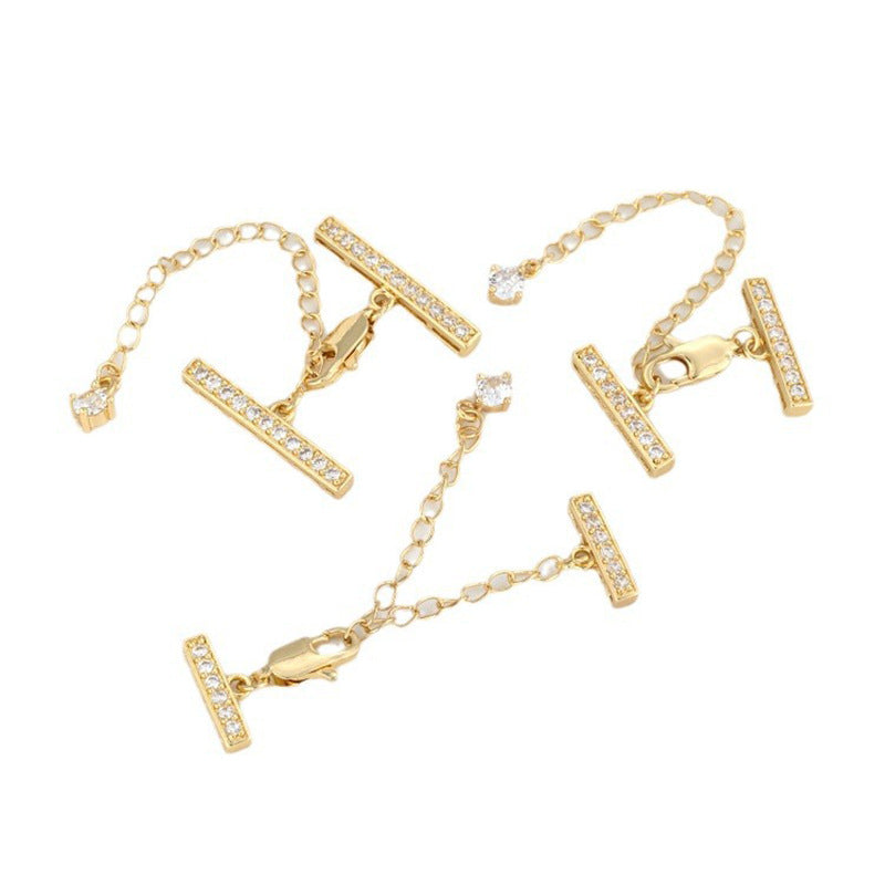 Paved Rhinestone Closure with 4 Rows