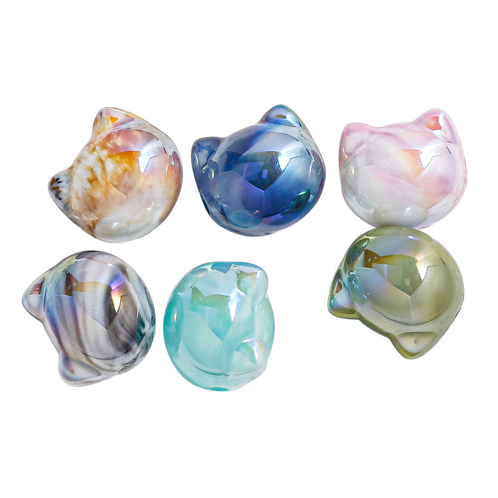 Cat Head Beads - Mabe Mist Fantasia Series
