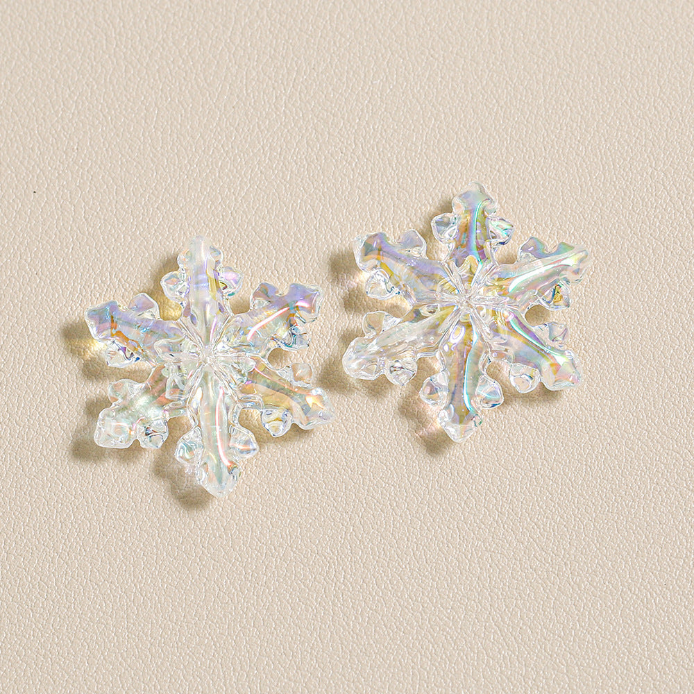 Transparent Snowflake Beads