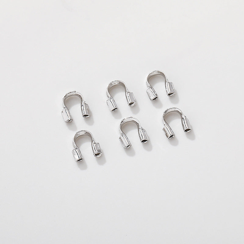 100pcs 4.5mm Plated Brass Wire Guardians, U Shape Thread Protectors