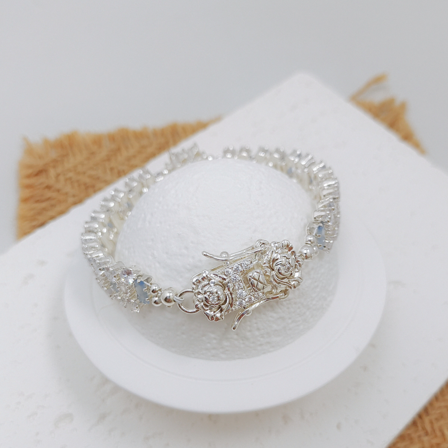 No.38 DIY Bracelet Kit – Starry Wishes with Snowflake Zircon & Crystal Beads