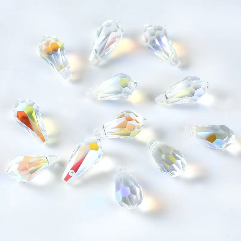 Premium 13MM Teardrop Crystal AB Faceted Beads
