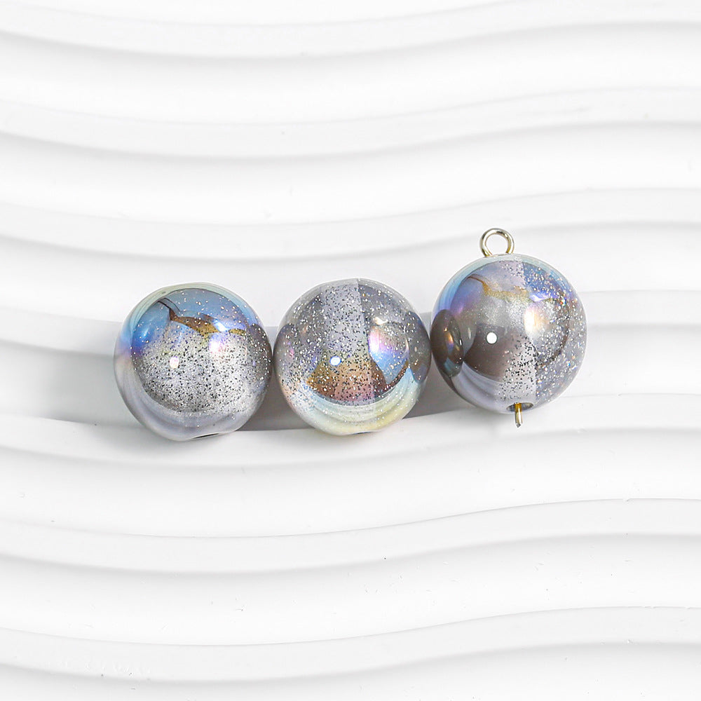 Round Beads - Galaxy Splatter Series