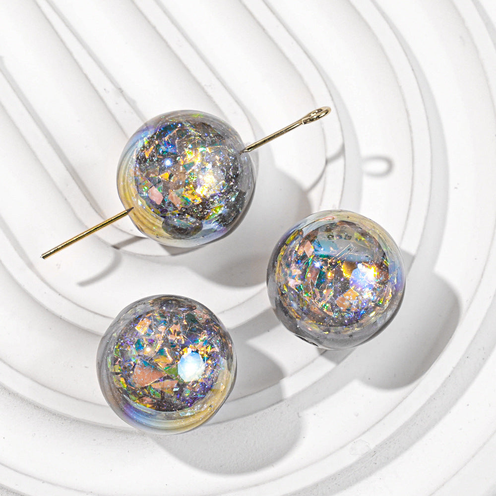 Round Beads - Opal Rainbow Fire Series
