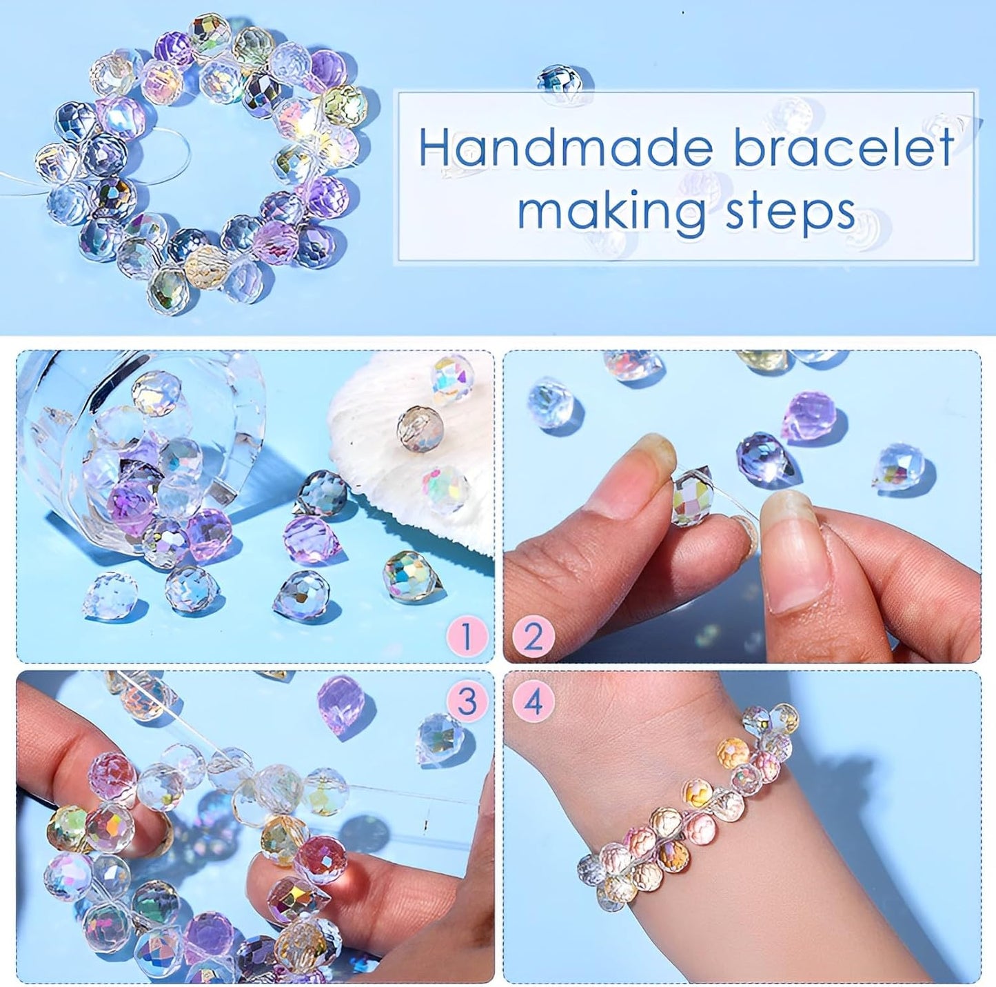 Premium 8MM Teardrop Faceted Beads - Yellow Family