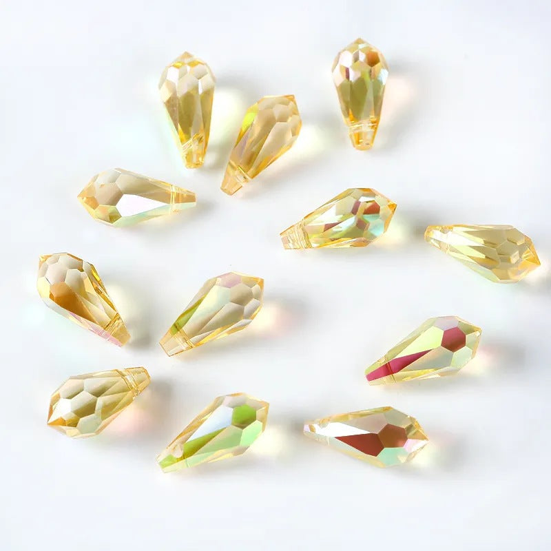 Premium 13MM Teardrop Crystal AB Faceted Beads