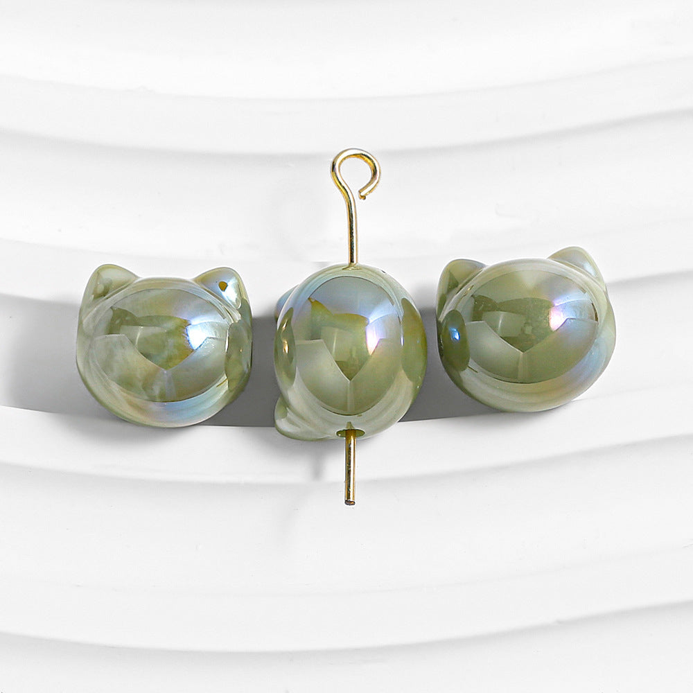 Cat Head Beads - Mabe Mist Fantasia Series
