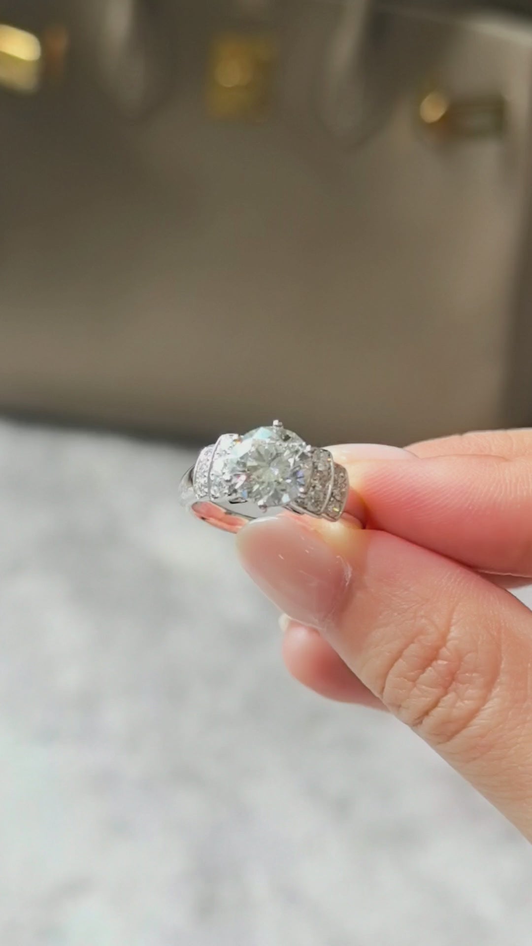 Round Cut Lab Diamond Ring | Six-Prong | Double Halo Brilliance | Ultimate Sparkle