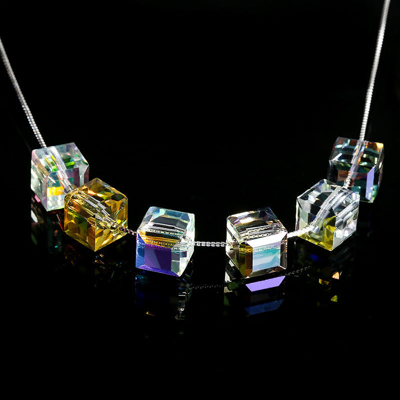 Premium 4/6/8mm Cube Crystal Beads - Ember Gilt Collection
