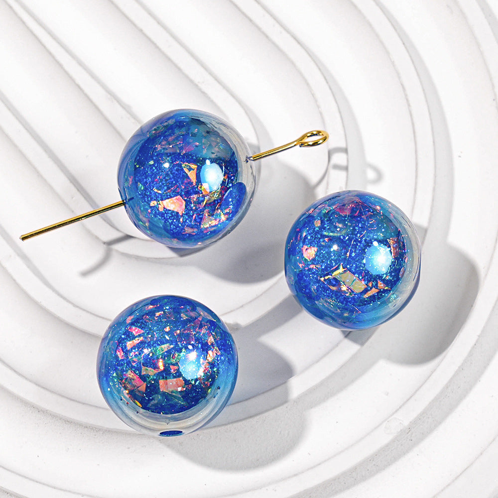 Round Beads - Opal Rainbow Fire Series
