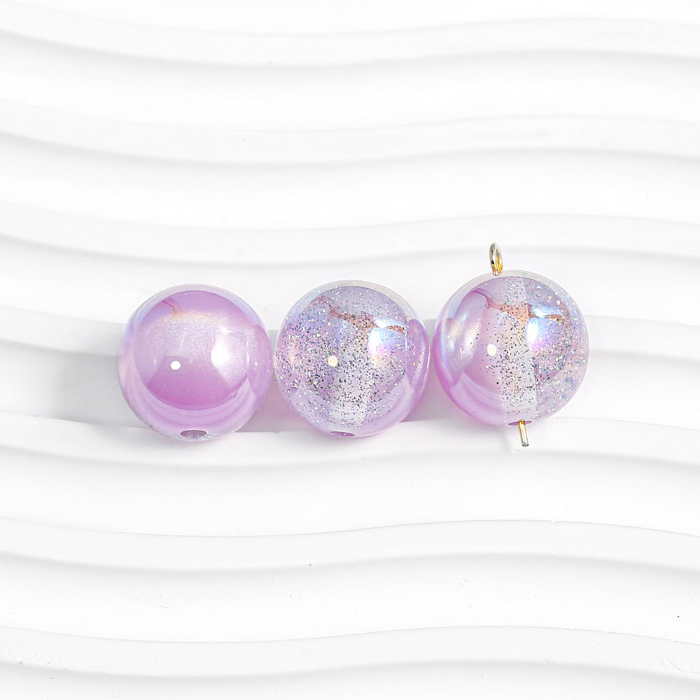 Round Beads - Galaxy Splatter Series