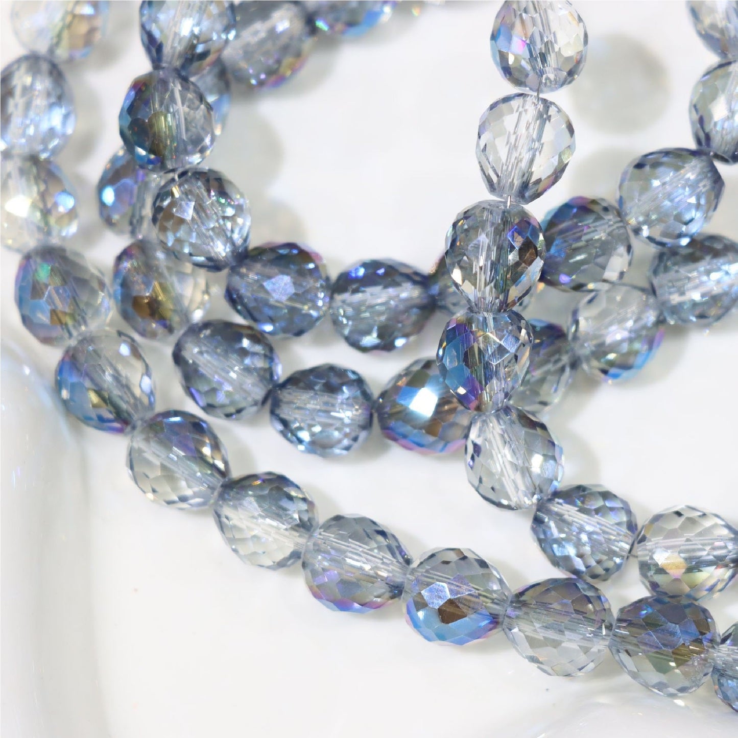 Premium 8/10mm Fat Teardrop Strawberry Crystals Beads